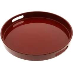 Clearance MIYA Company Red Lacquer Tray Round 13-1/2"