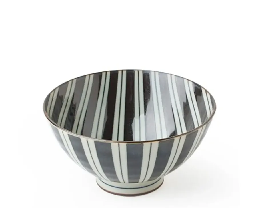 Online MIYA Company Retro Black & White 4.5" Rice Bowl Set