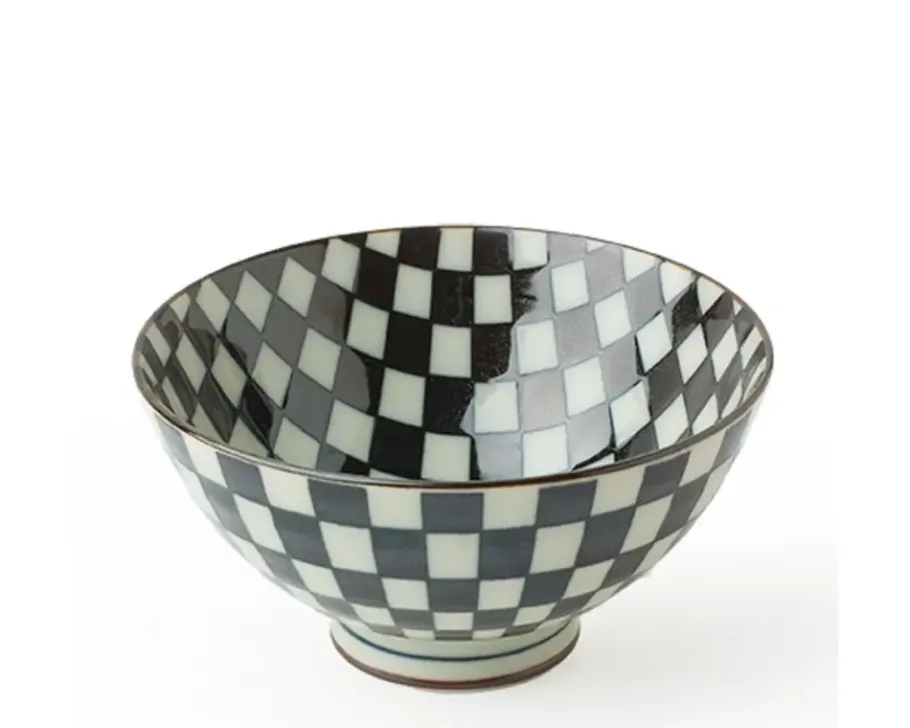 Online MIYA Company Retro Black & White 4.5" Rice Bowl Set