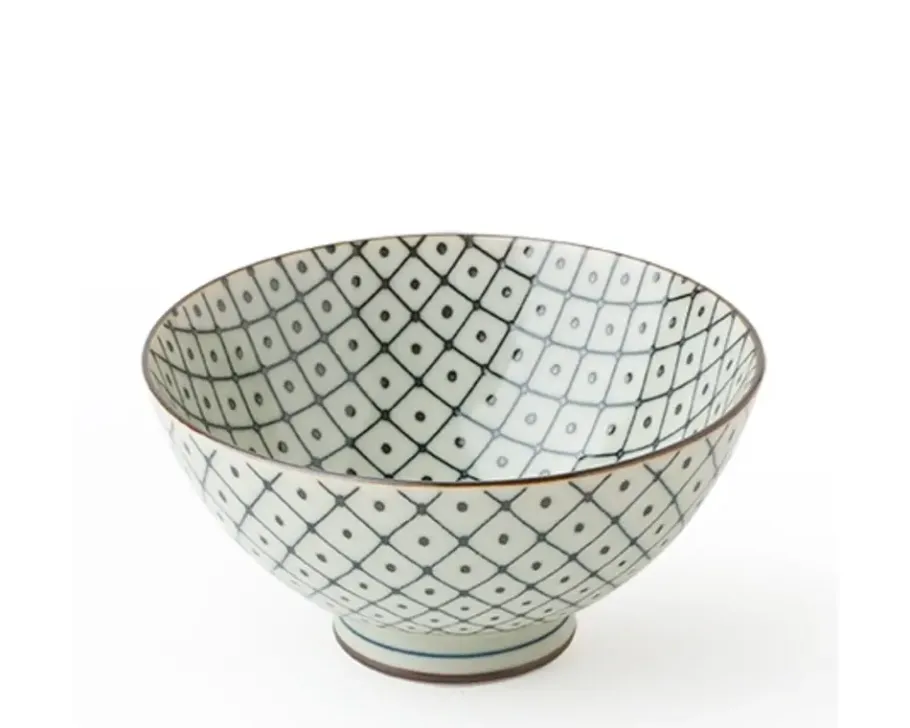 Online MIYA Company Retro Black & White 4.5" Rice Bowl Set