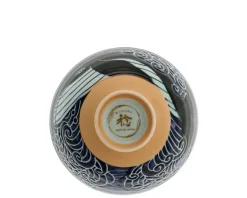 New MIYA Company Rice Bowl Blue Whale Waves 5