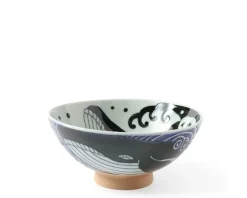 Online MIYA Company Rice Bowl Blue Whale Waves (Xl) 5-3/4"
