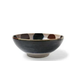 MIYA Company Rustic Dots 8.5" Shallow Bowl