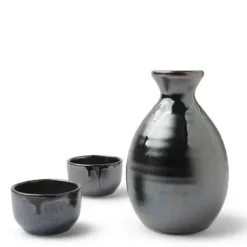 Online MIYA Company Sake Set Black Luster