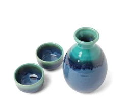 Discount MIYA Company Sake Set Jade Ocean Blue