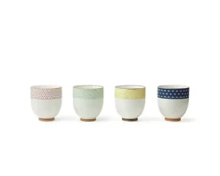 Online MIYA Company Sashiko Teacup Set 6 Oz.
