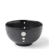 Discount MIYA Company Satin Black White Dots 5-1/8" Bowl