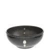 Hot MIYA Company Satin Black White Dots 6-1/4" Bowl