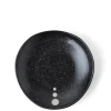 Online MIYA Company Satin Black White Dots Plate 5-1/4"