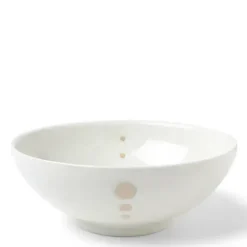 Sale MIYA Company Satin White Dots 8-3/8" Bowl