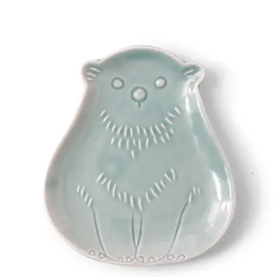 Discount MIYA Company Sauce Dish Bear Teal