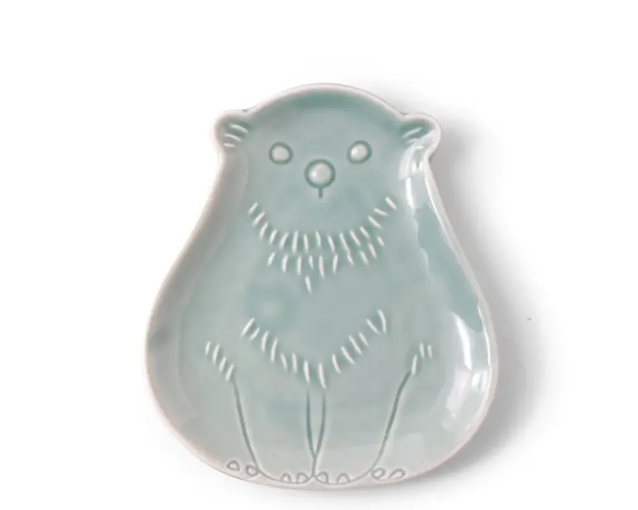 Discount MIYA Company Sauce Dish Bear Teal