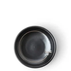 Outlet MIYA Company Sauce Dish 3-3/4" Black Dragonfly Flight