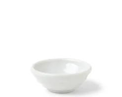New MIYA Company Sauce Dish Chinmi White + Blue Swirl