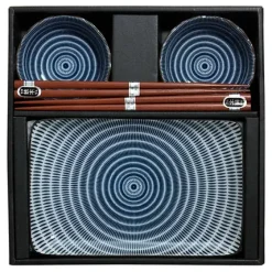 Online MIYA Company Sendan Blue Sushi Set