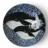 Online MIYA Company Shallow Bowl Blue Whale Waves 8-1/2"