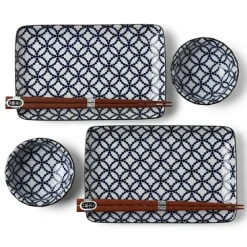 New MIYA Company Shippou Sushi For Two Set