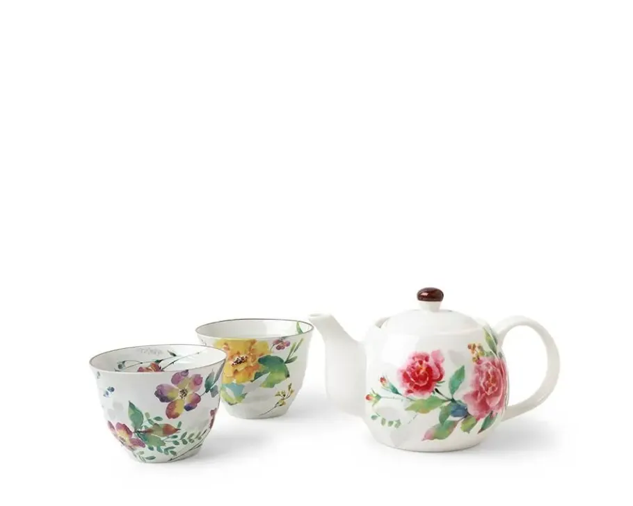 Best MIYA Company Spring Floral Tea Set