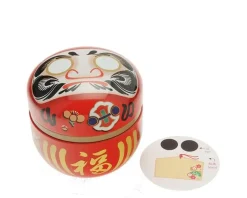 New MIYA Company Tea Canister Red Daruma "Wishes"