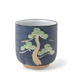 Best MIYA Company Teacup Carved Pine Tree