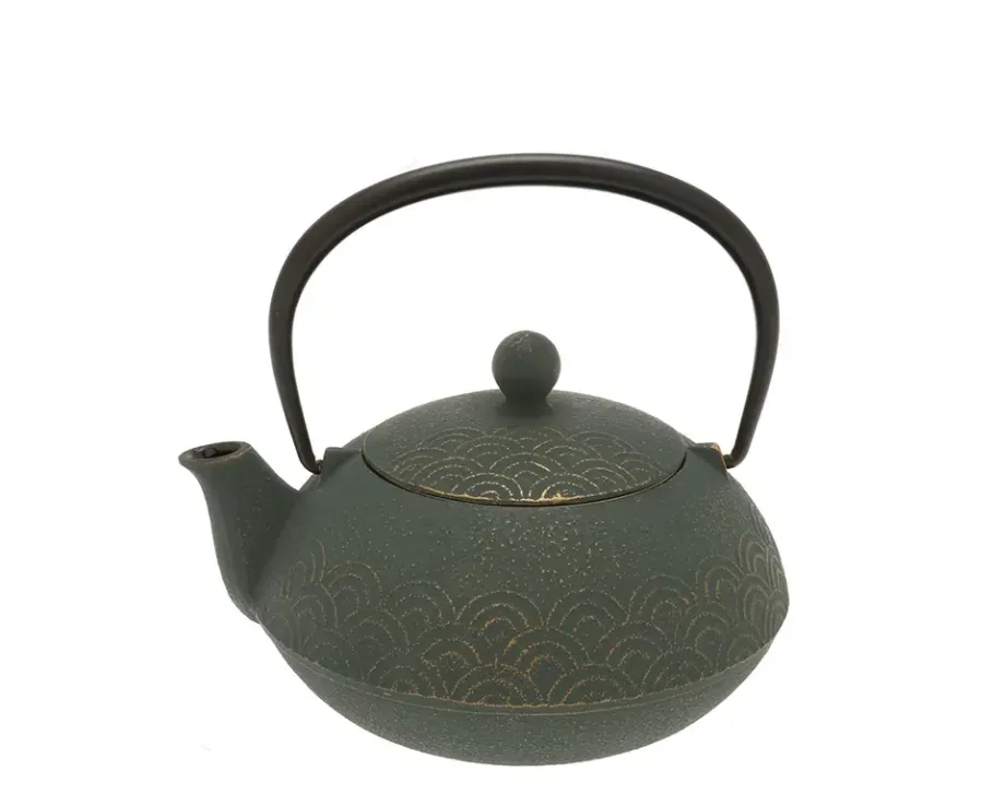 Online MIYA Company Teapot Cast Iron Bronze Waves