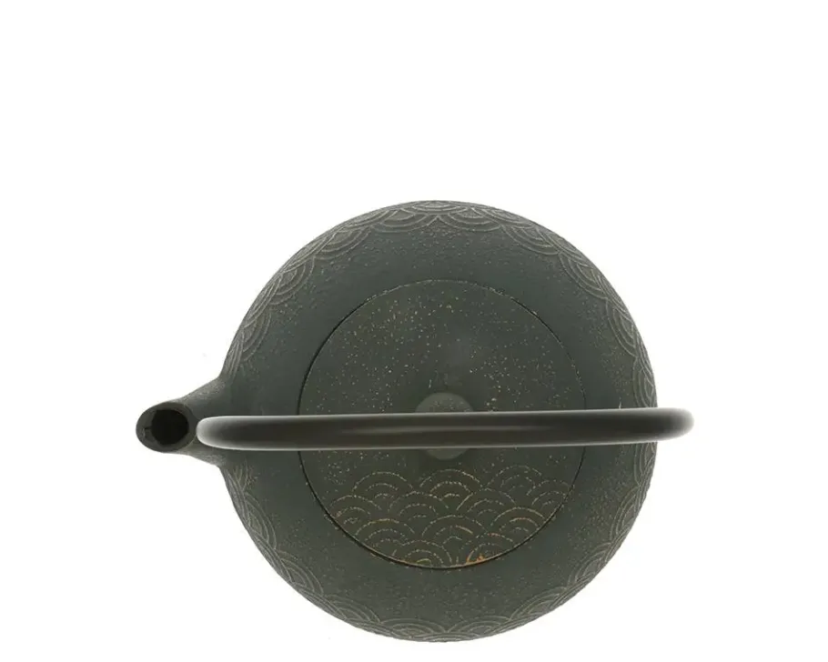 Online MIYA Company Teapot Cast Iron Bronze Waves