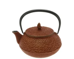 Discount MIYA Company Teapot Cast Iron Gold Cranberry Pine Needles