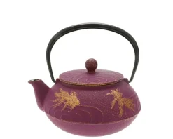 Discount MIYA Company Teapot Cast Iron Purple Goldfish