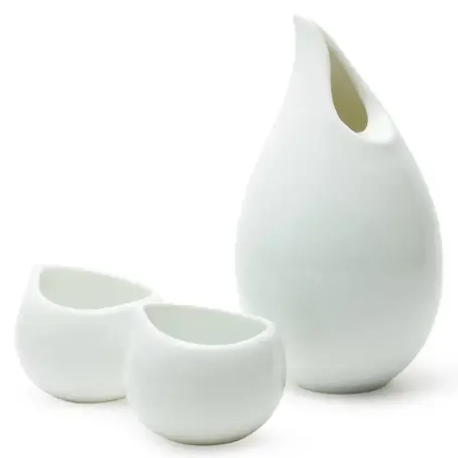 New MIYA Company Tear Drop White Sake Set