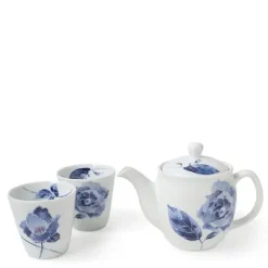 Hot MIYA Company Tea Set Blue Rose