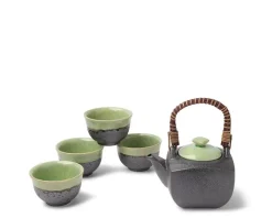 Best MIYA Company Tea Set Bronze/Jade Square