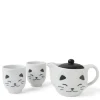 Outlet MIYA Company Tea Set Cat White