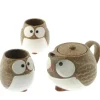 Outlet MIYA Company Tea Set Owl Brown