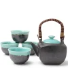 Clearance MIYA Company Tea Set Turquoise Sky Square