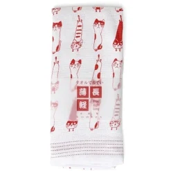 MIYA Company Tea Towel - Red Cats