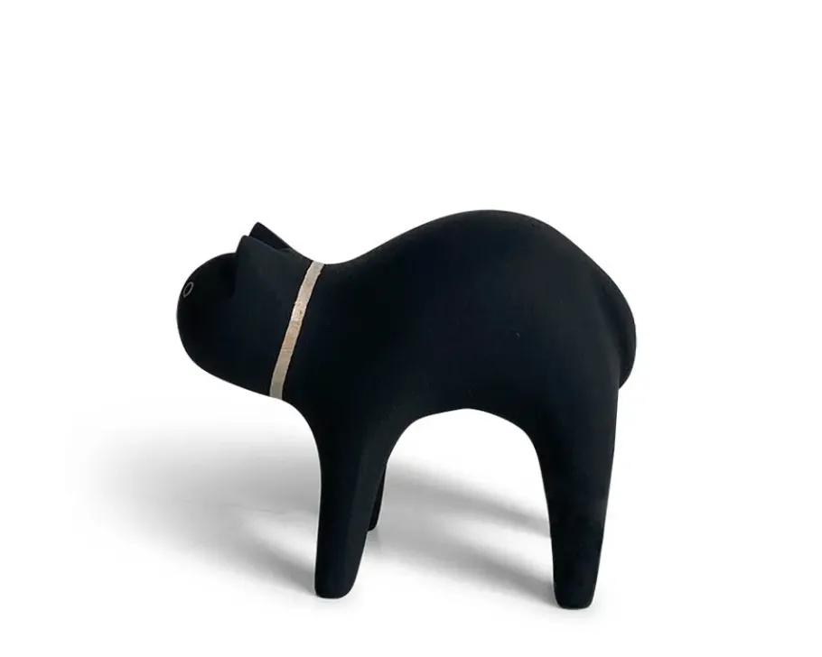Online MIYA Company T-Lab Wooden Animal - Cat Black