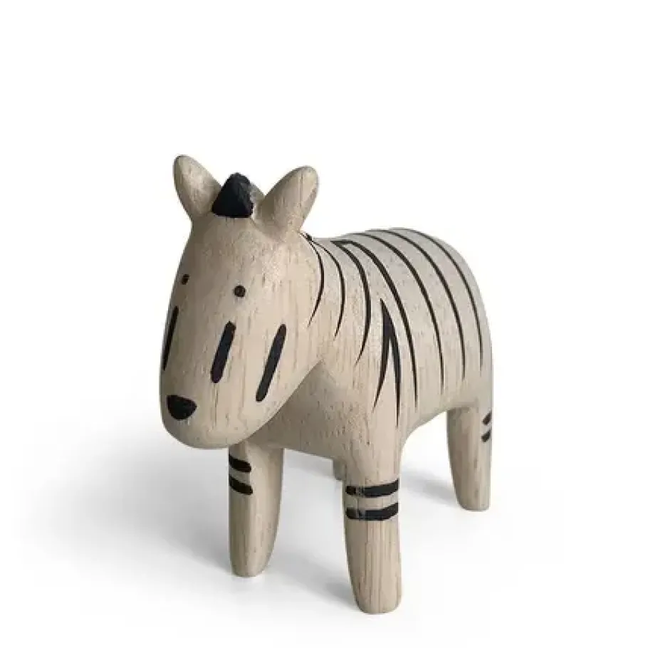 Clearance MIYA Company T-Lab Wooden Animal - Zebra