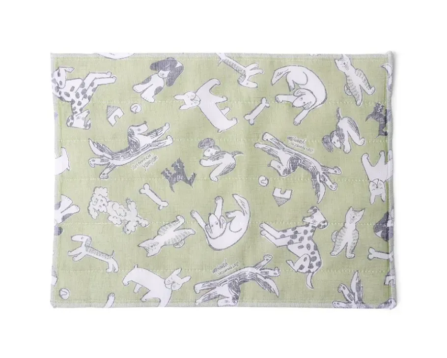 Sale MIYA Company Towel Fuukin Dogs Green