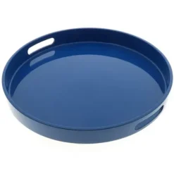 Discount MIYA Company Tray Blue Round 13-1/2"