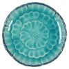 Discount MIYA Company Turquoise Blue Flower 4.75" Plate