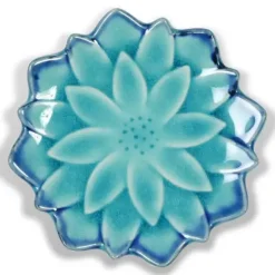 MIYA Company Turquoise Blue Mum 4.75" Plate