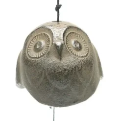MIYA Company Wind Chime Owl Brown 2"