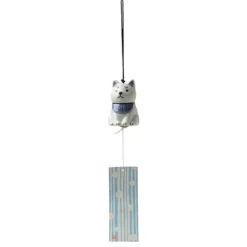 MIYA Company Wind Chime Shiba Blue/White